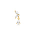 Gold Marquise Dangle Barbell Single Earring
